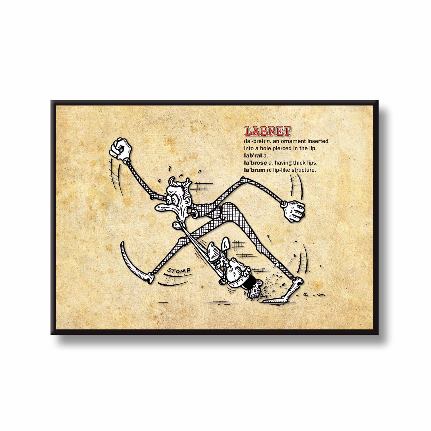 Labret Cartoon Art Print