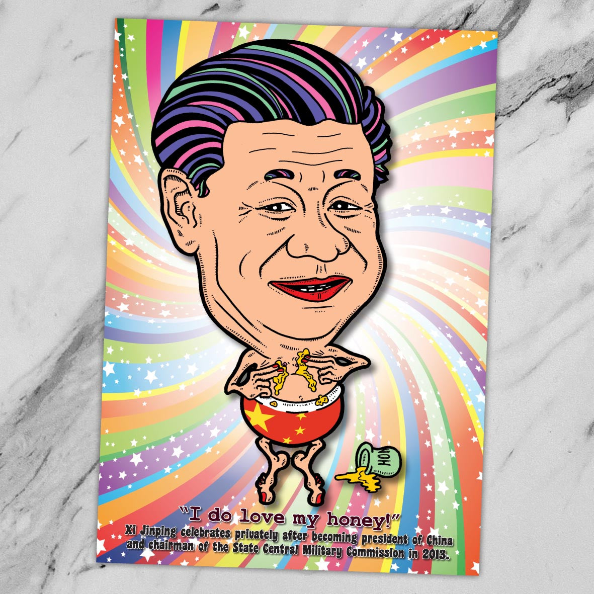 Xi Jinping Getting Saucy In His Undies Art Print