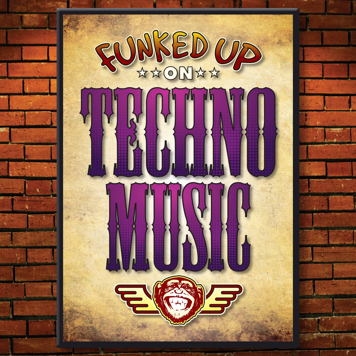 Techno Music Art Print / Poster / Birthday Card / Greetings Card