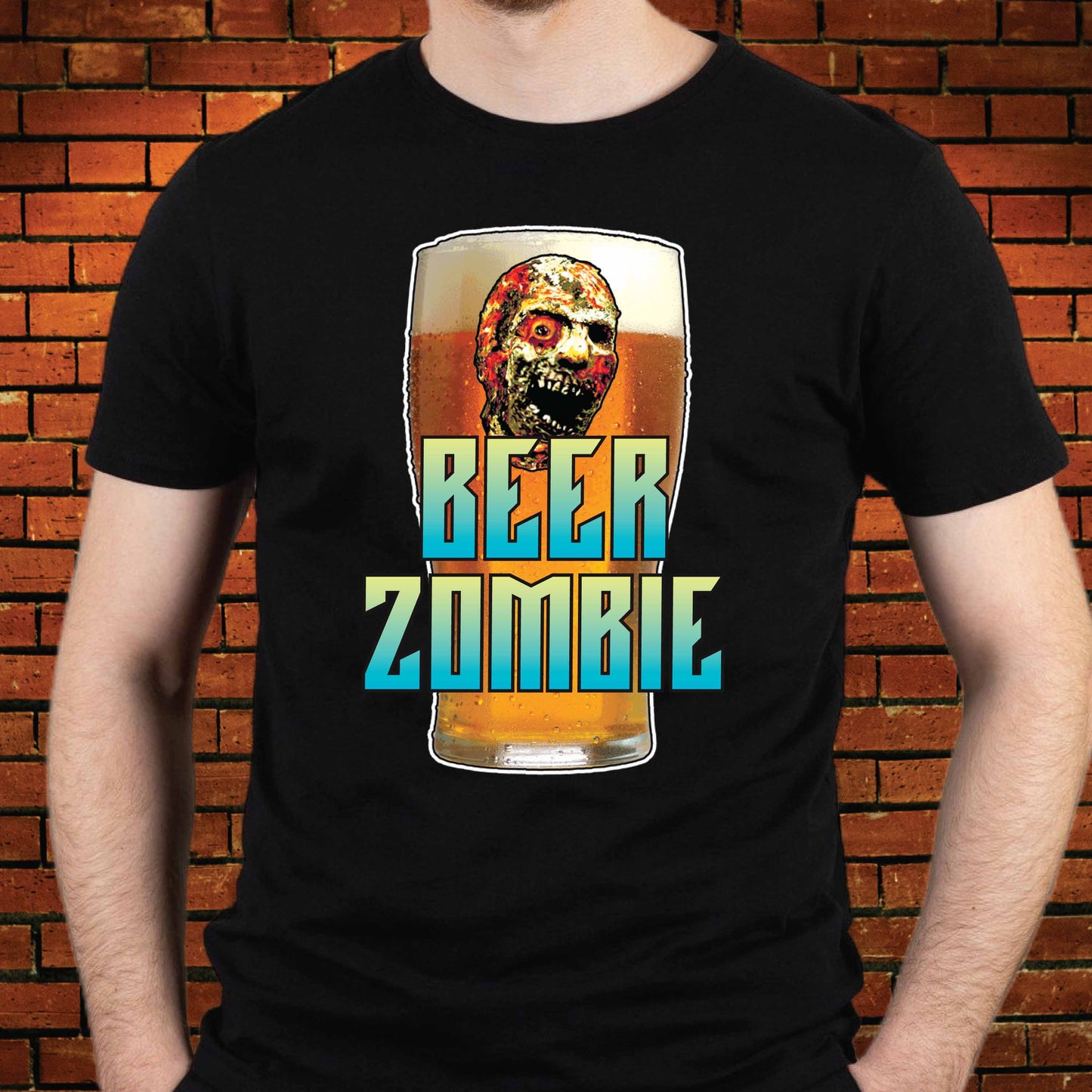 Beer Zombie Funny Slogan Cotton T-Shirt