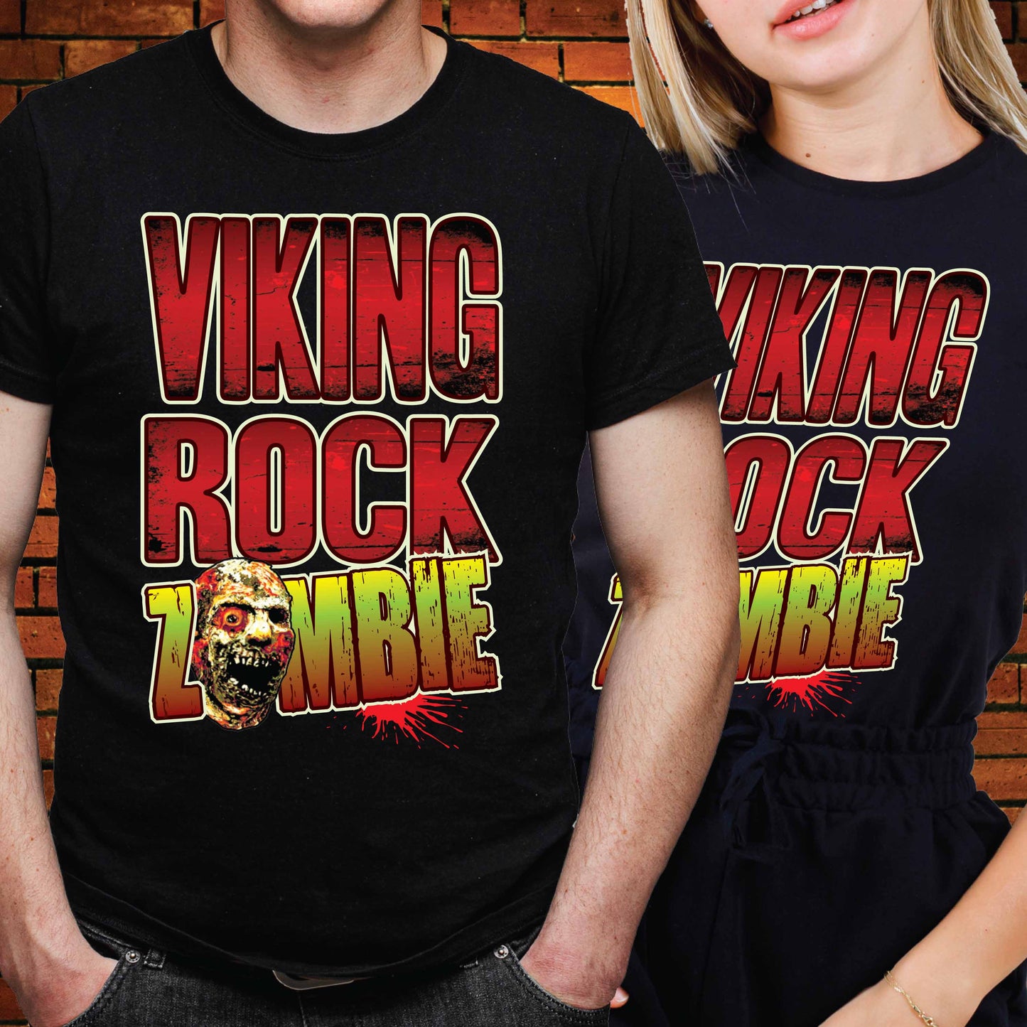 Viking Rock Zombie Cotton T-Shirt