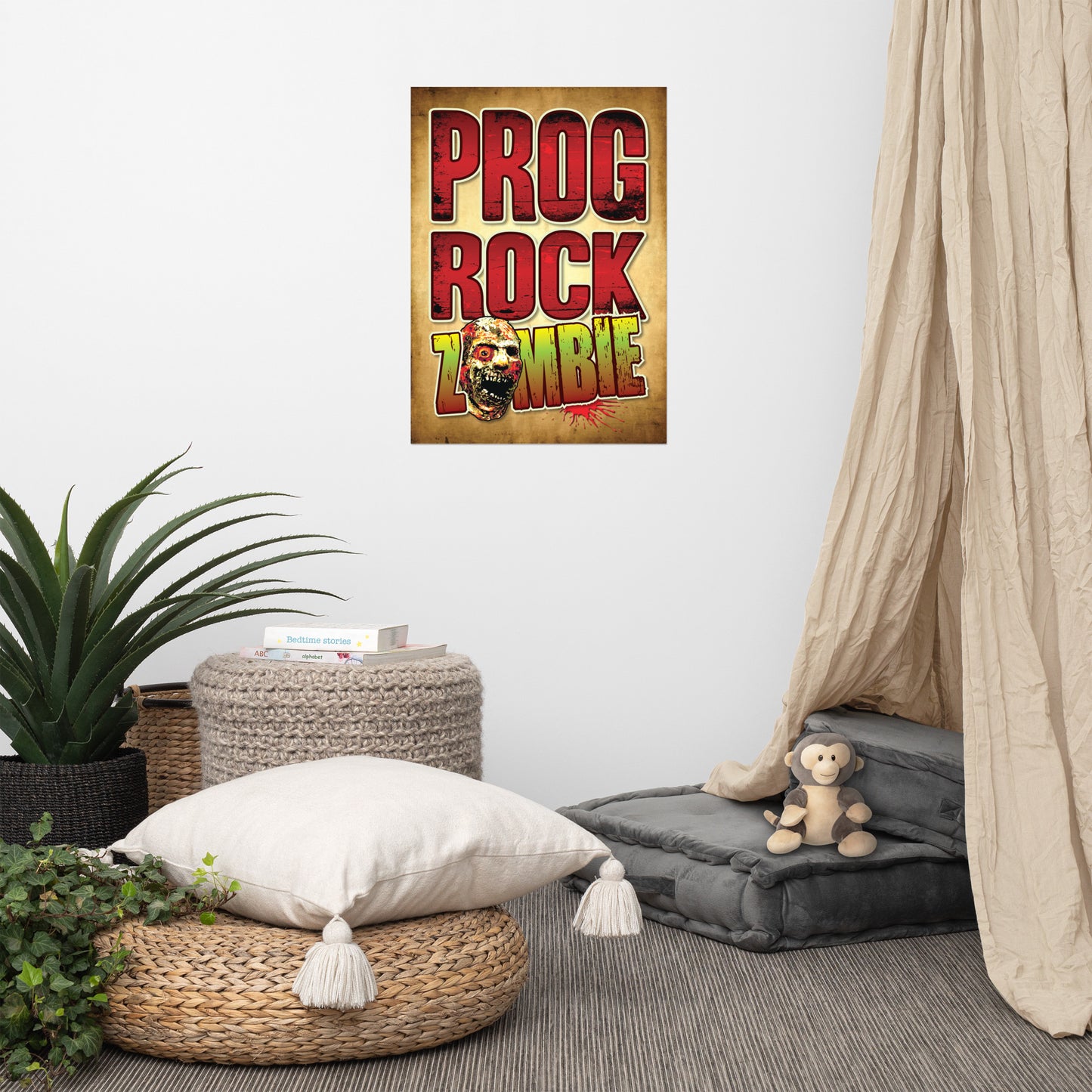 Prog Rock Zombie Poster 50 x 70cm