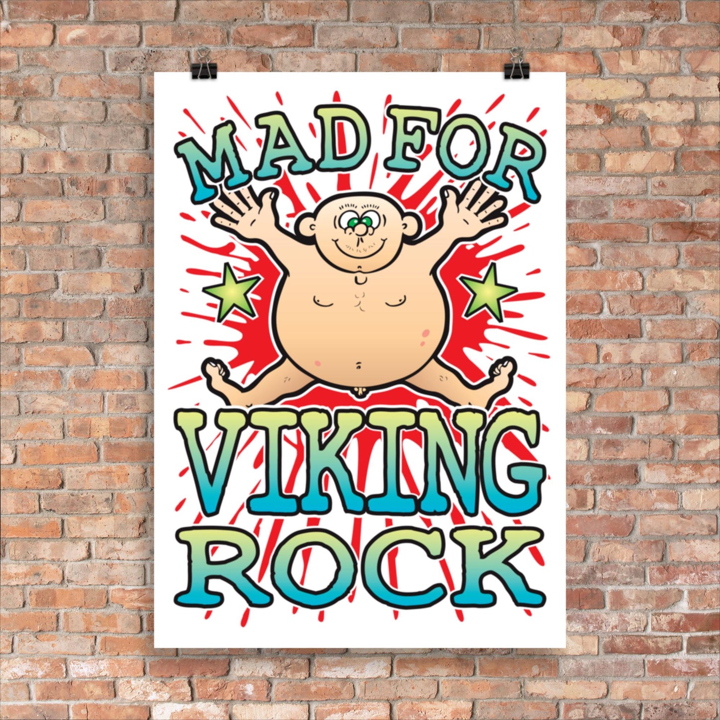 Viking Rock 50x70cm Wall Art / Mad For Music Poster
