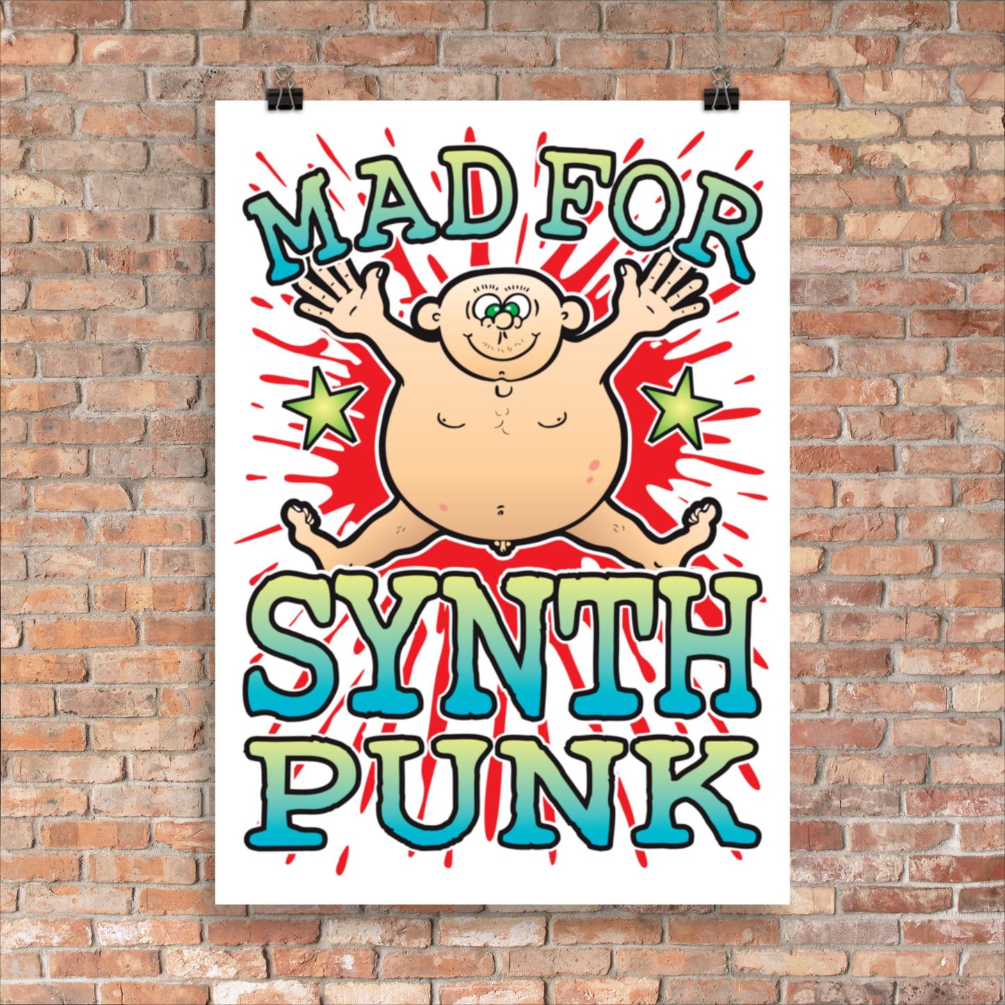 Synth Punk 50x70cm Wall Art / Mad For Music Poster