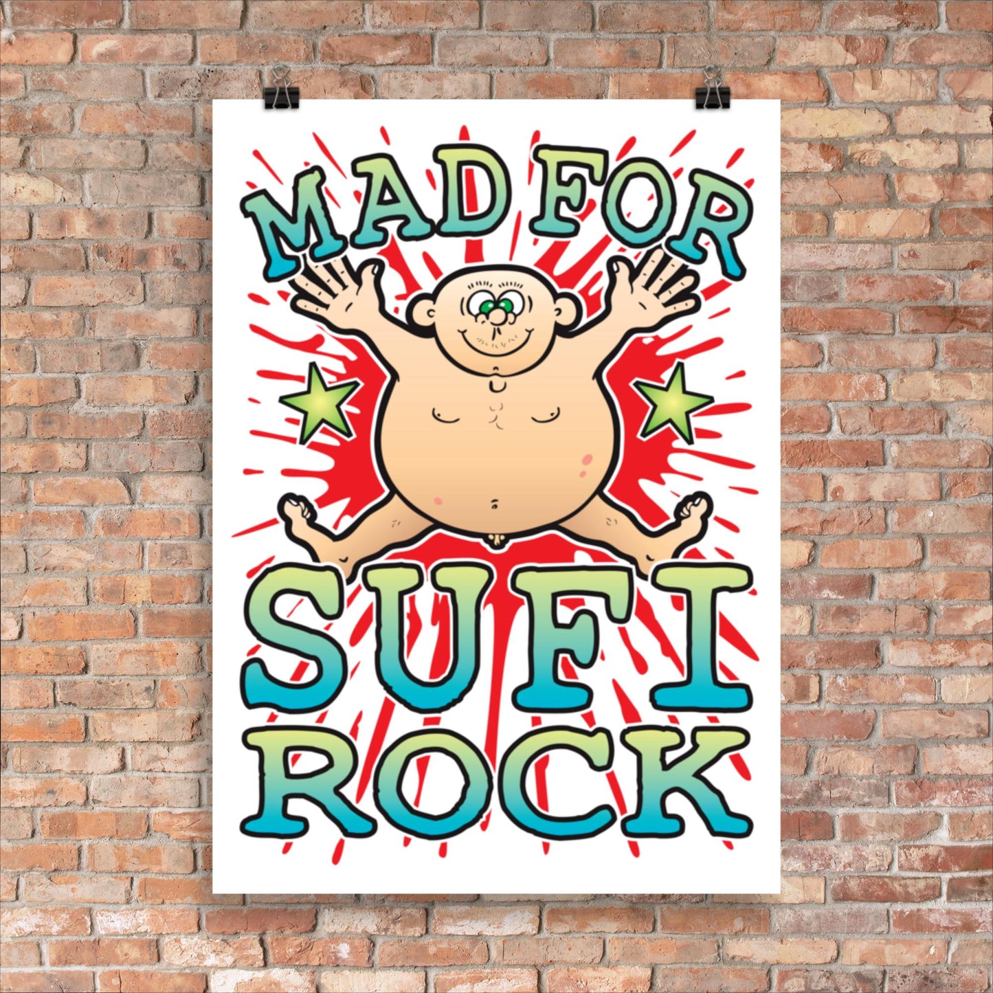 Sufi Rock 50x70cm Wall Art / Mad For Music Poster
