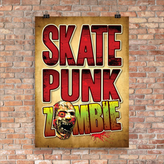 Skate Punk Zombie Poster 50 x 70cm