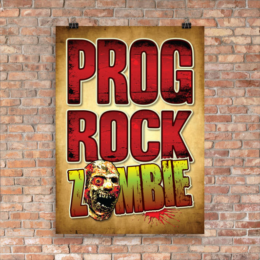 Prog Rock Zombie Poster 50 x 70cm