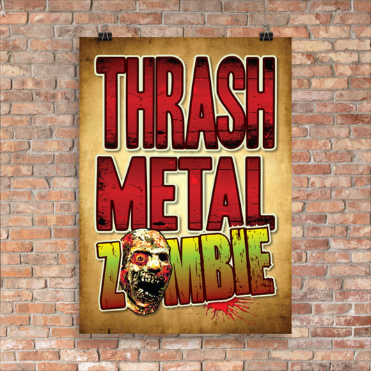 Thrash Metal Zombie Poster 50 x 70cm