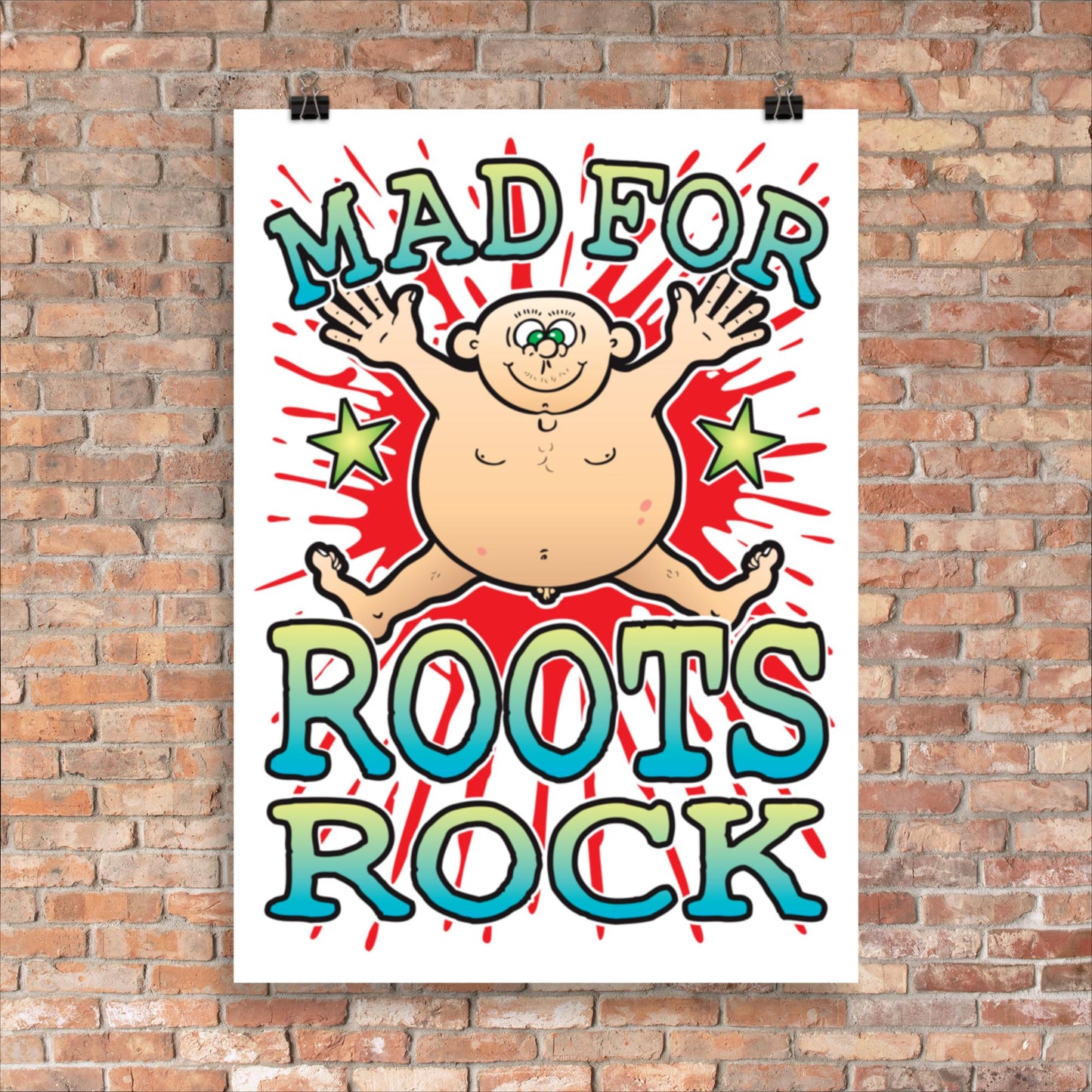 Roots Rock 50x70cm Wall Art / Mad For Music Poster