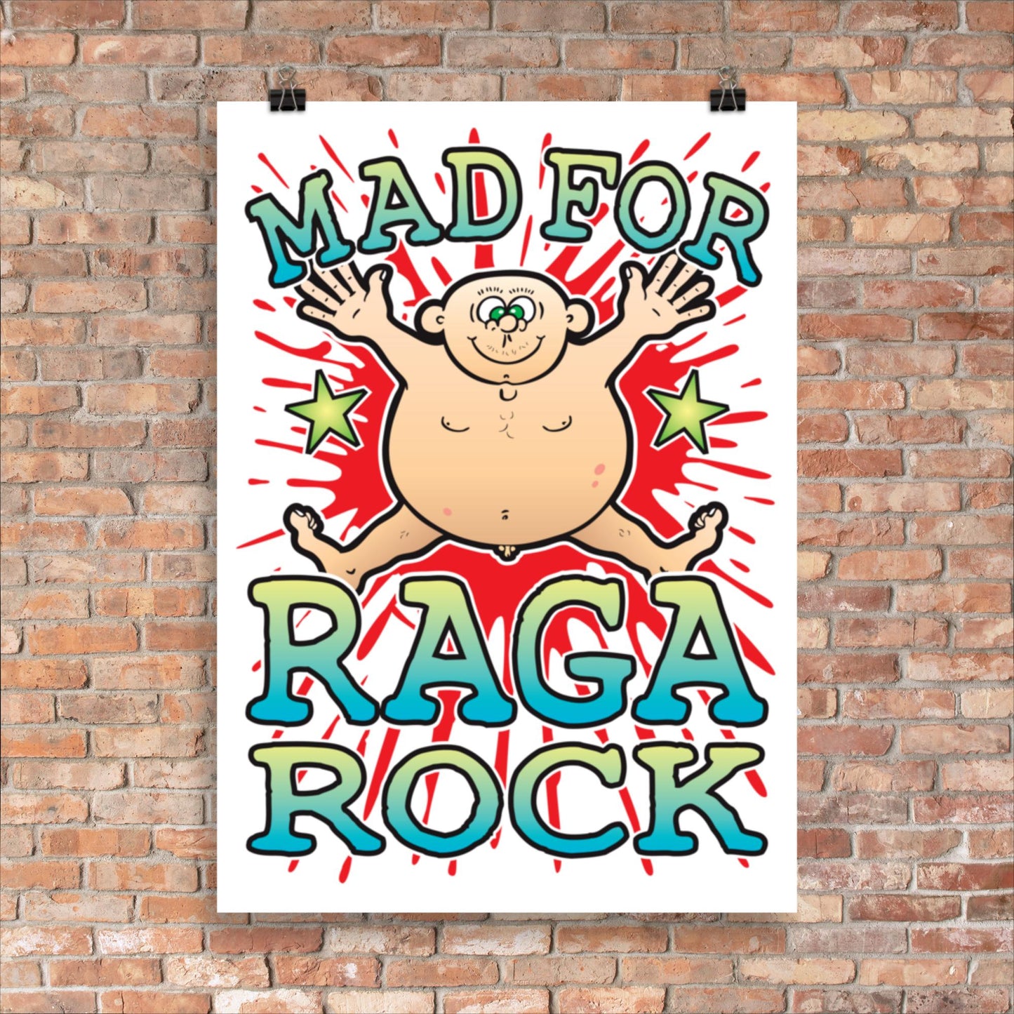 Raga Rock 50x70cm Wall Art / Mad For Music Poster