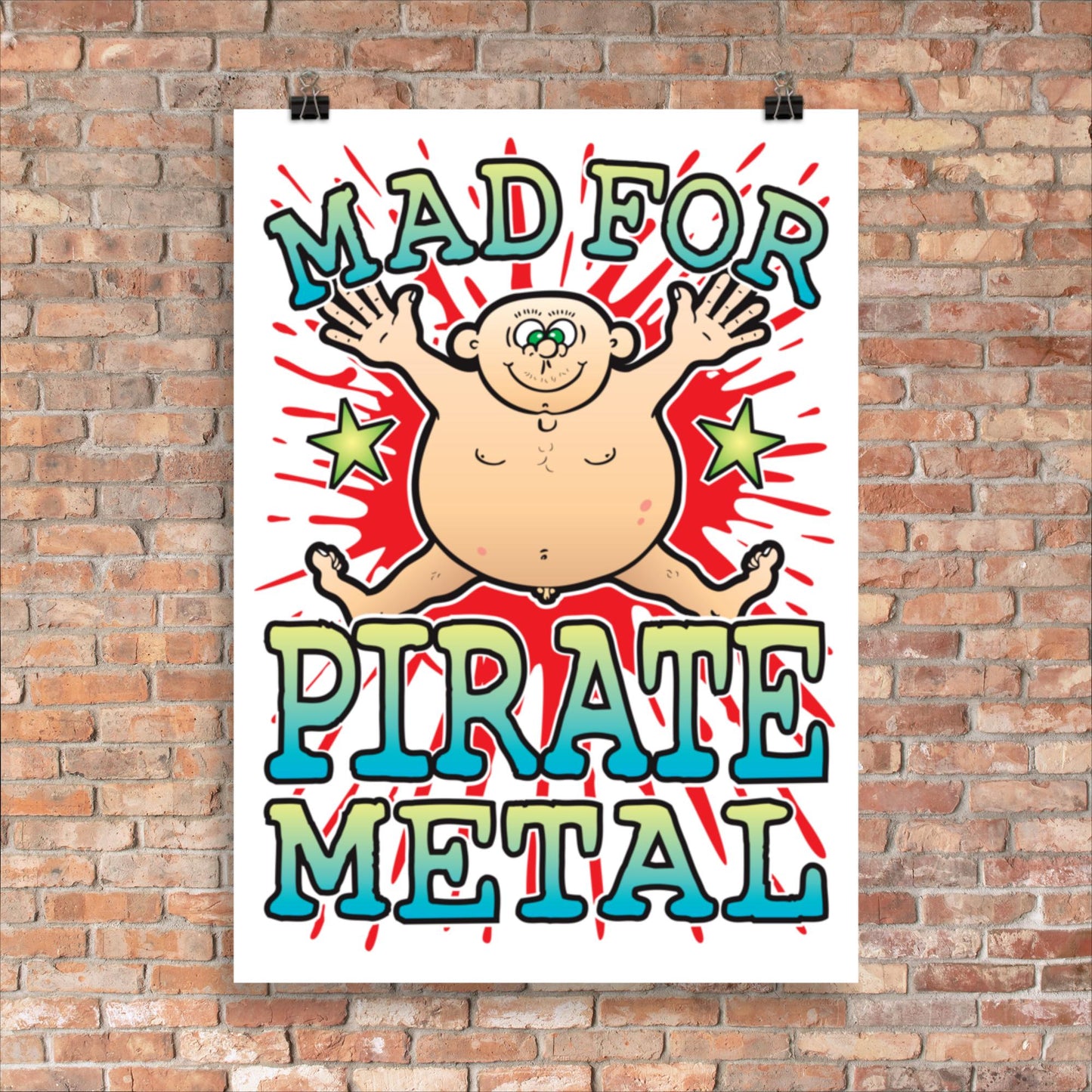 Pirate Metal 50x70cm Wall Art / Mad For Music Poster