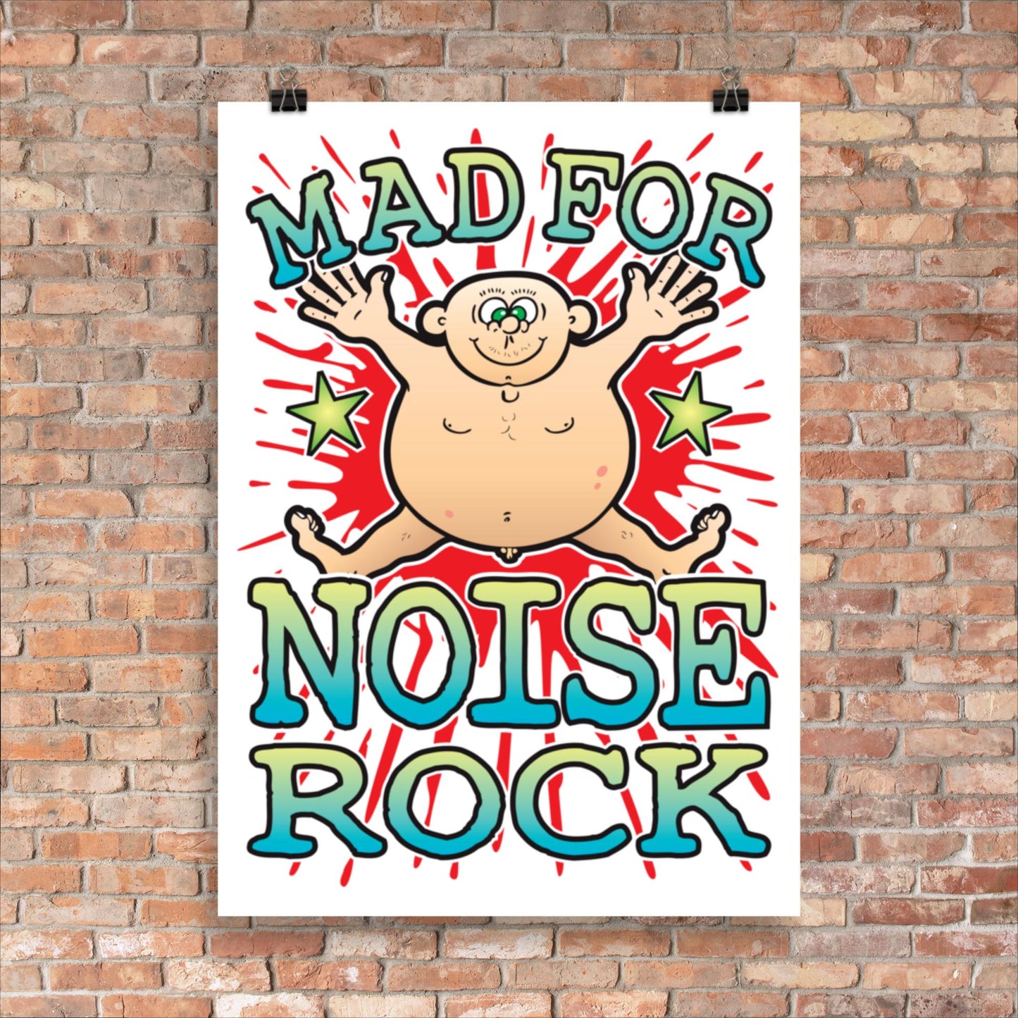 Noise Rock 50x70cm Wall Art / Mad For Music Poster