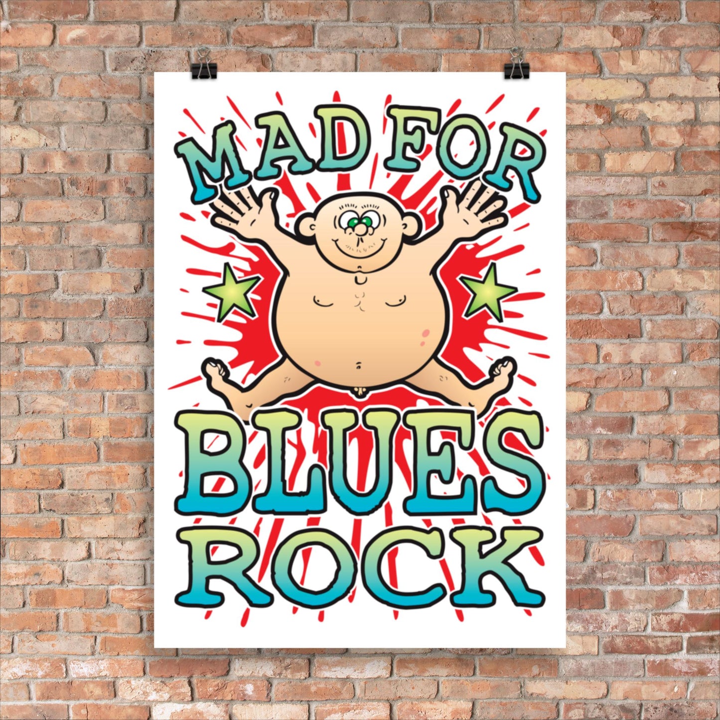 Blues Rock 50x70cm Wall Art / Mad For Music Poster