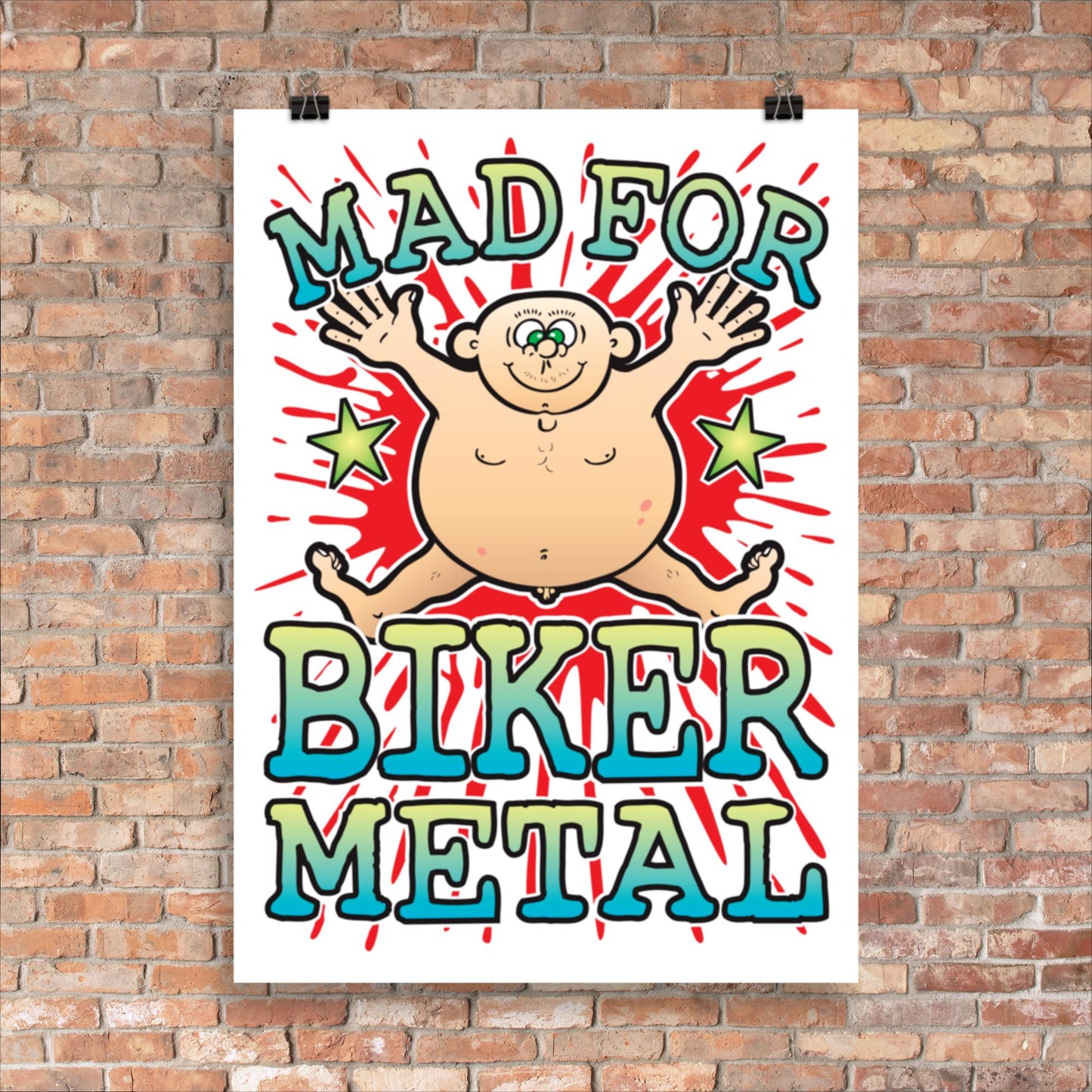 Biker Metal 50x70cm Wall Art / Mad For Music Poster