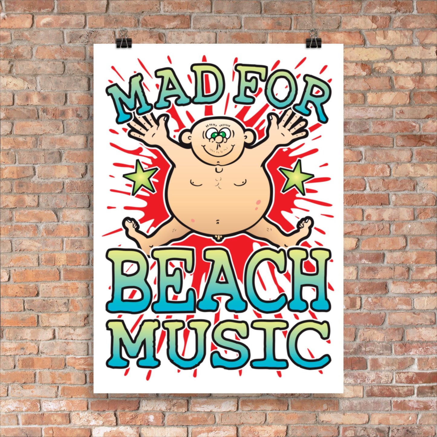 Beach Music 50x70cm Wall Art / Mad For Music Poster