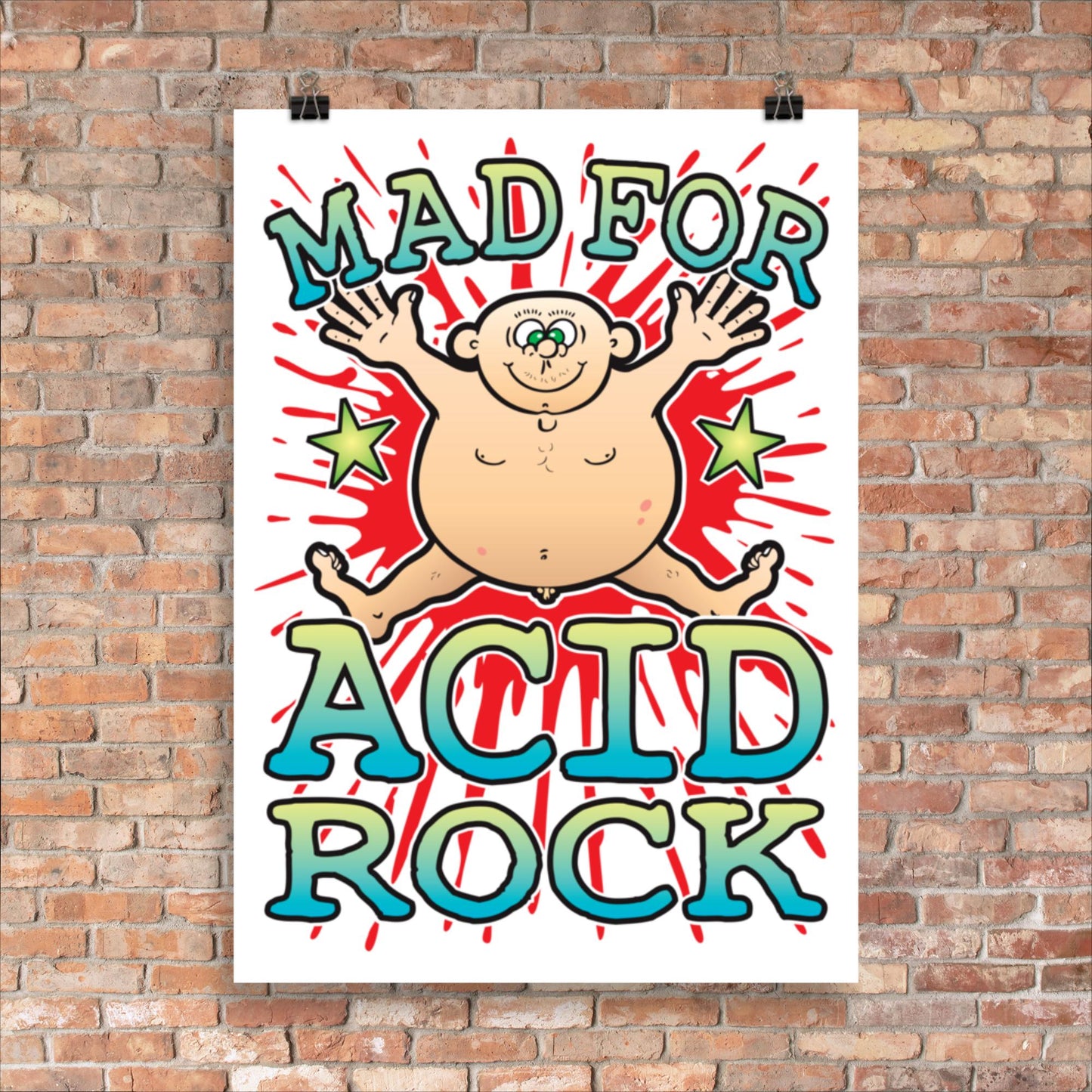 Acid Rock 50x70cm Wall Art / Mad For Music Poster