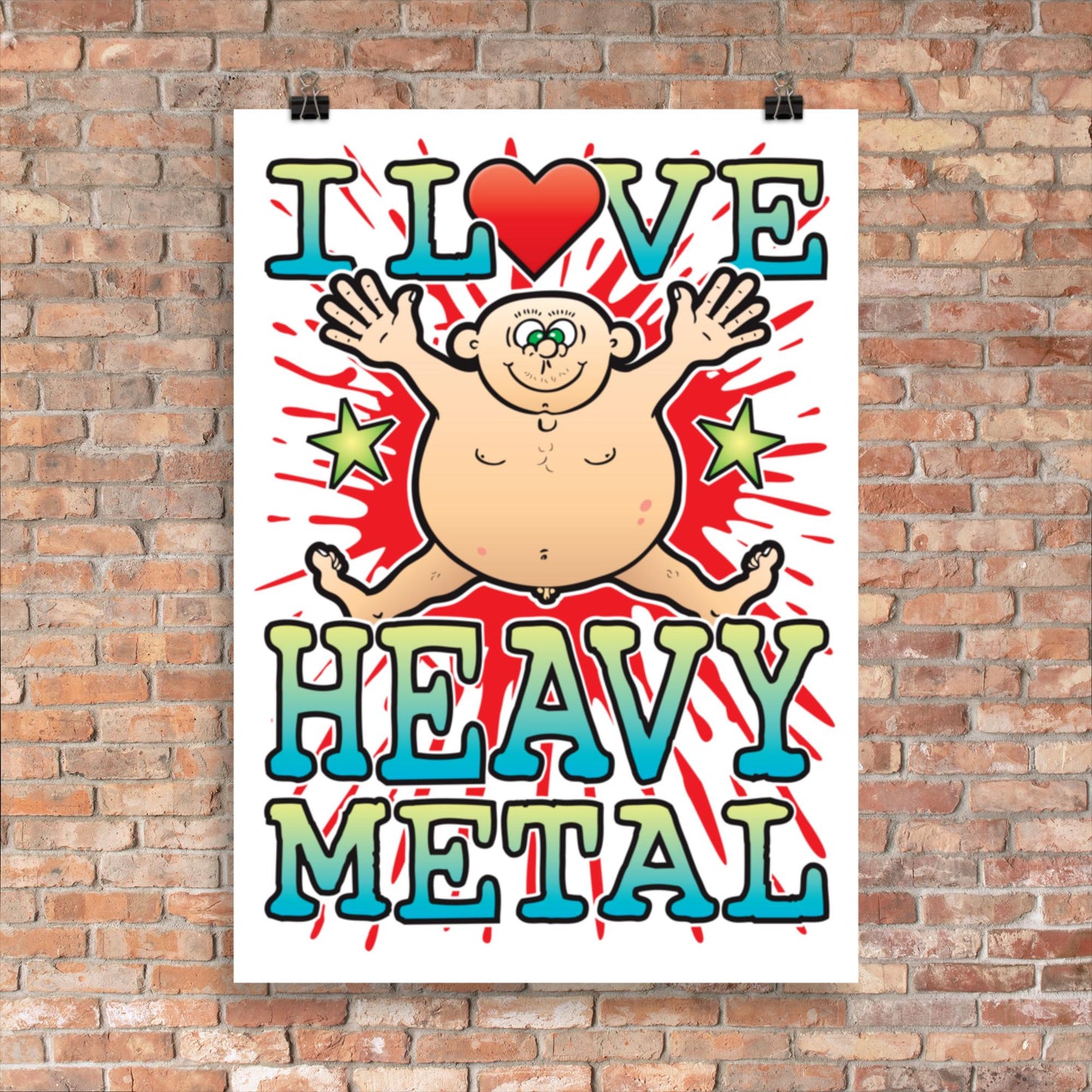 Heavy Metal 50x70cm Wall Art / Love Music Poster