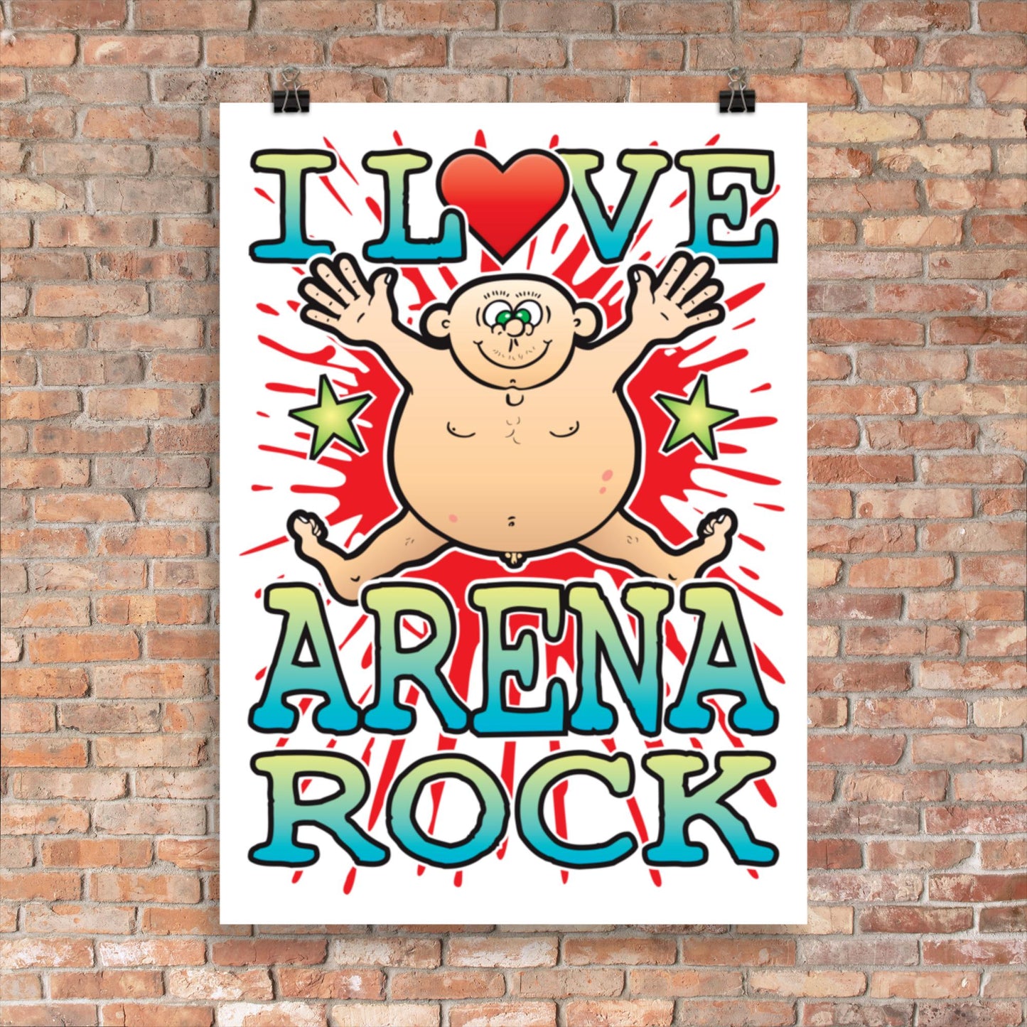 Arena Rock 50x70cm Wall Art / Love Music Poster