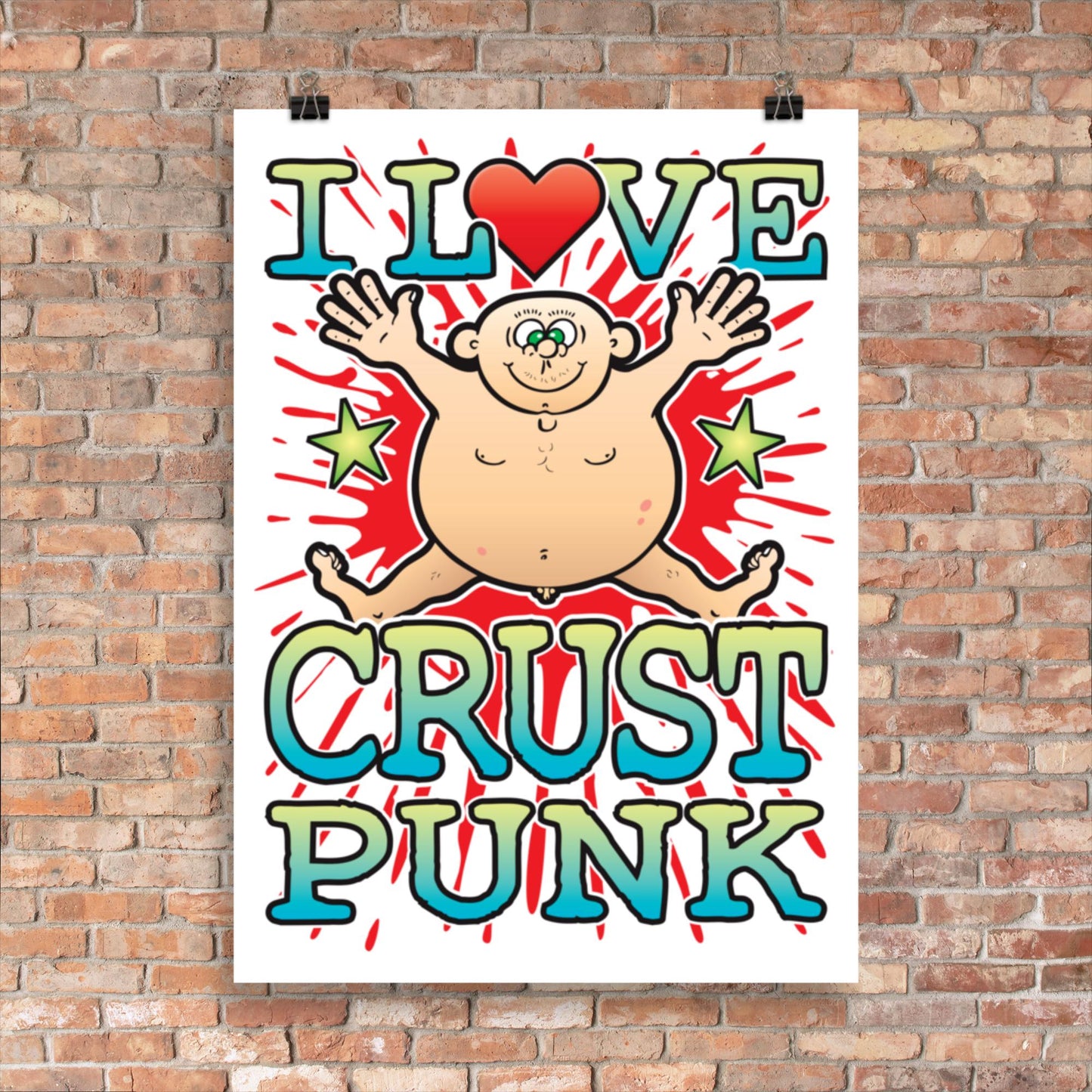 Crust Punk 50x70cm Wall Art / Love Music Poster