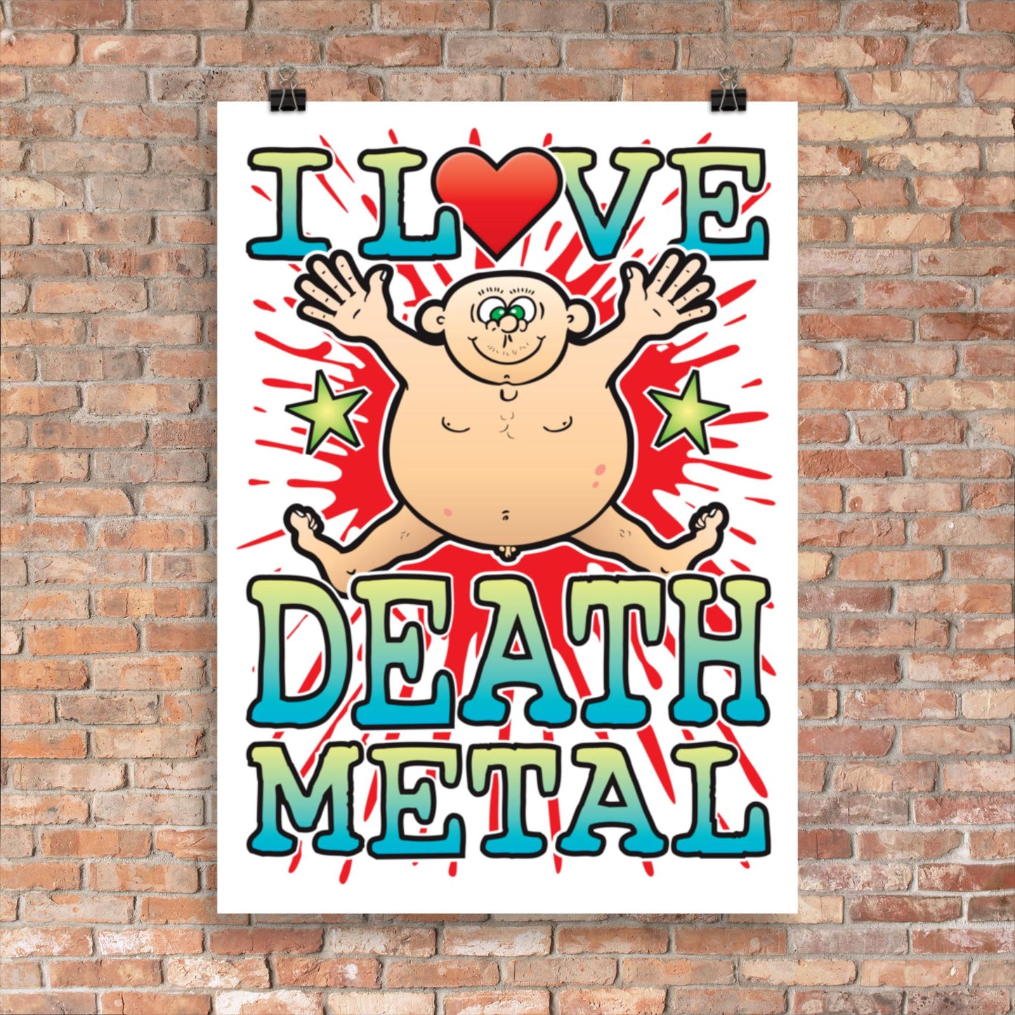 Death Metal 50x70cm Wall Art / Love Music Poster
