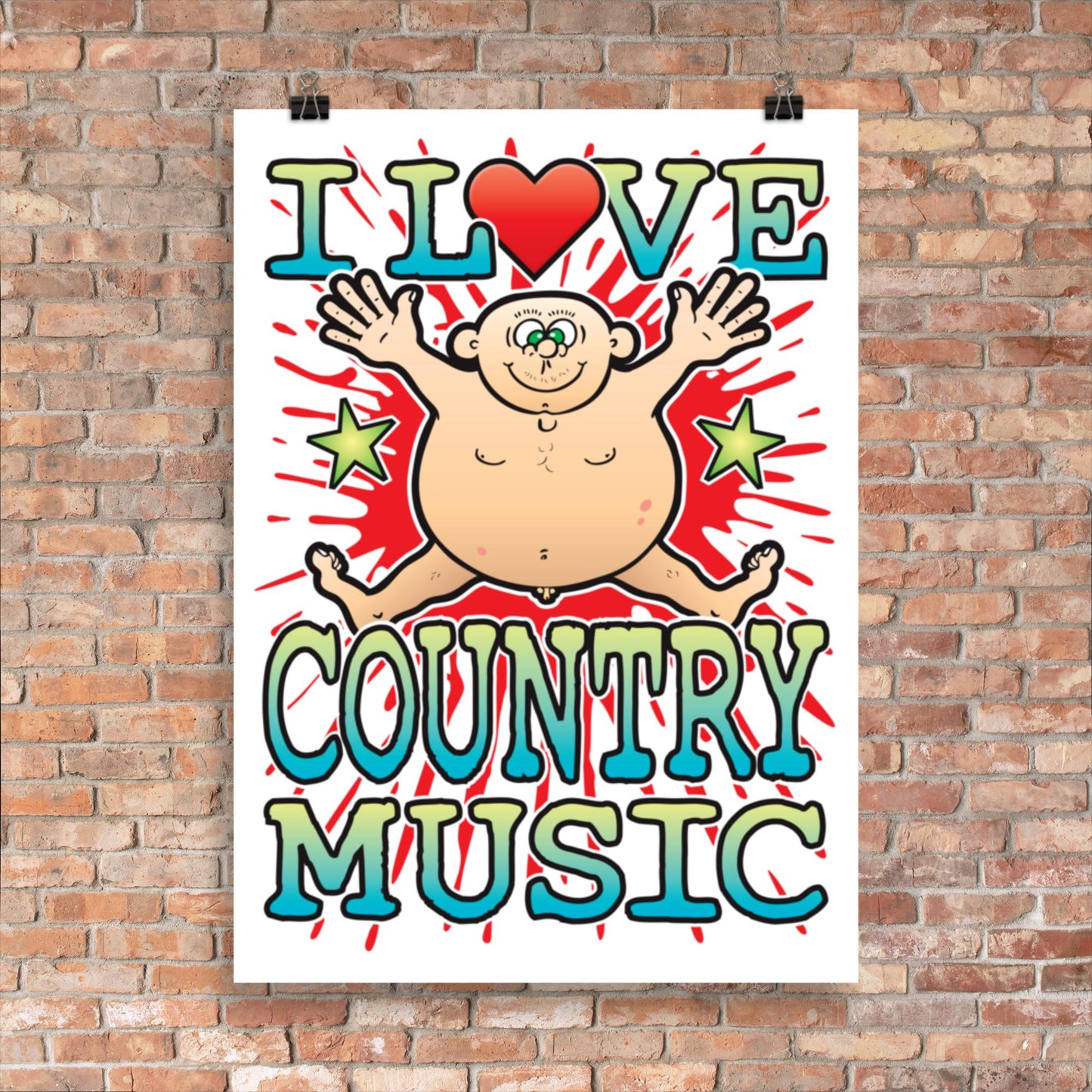 Country Music 50x70cm Wall Art / Love Music Poster