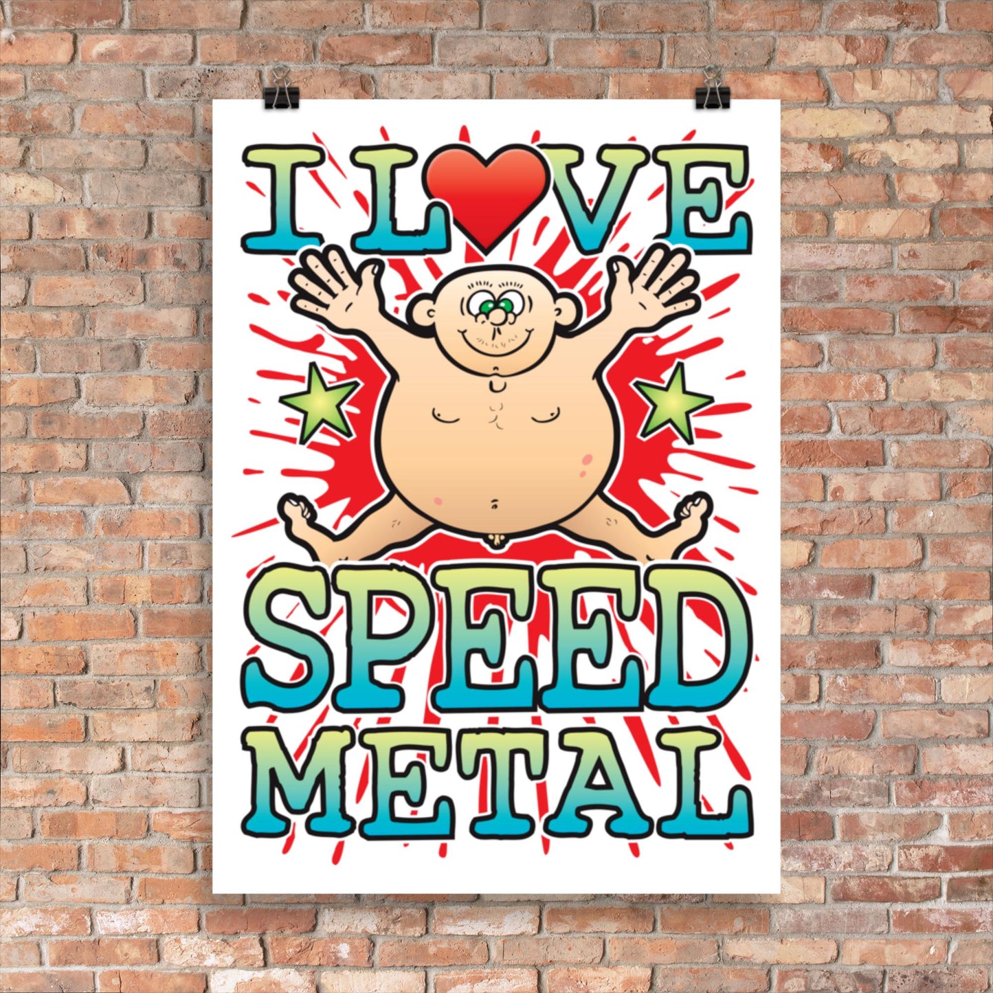 Speed Metal 50x70cm Wall Art / Love Music Poster