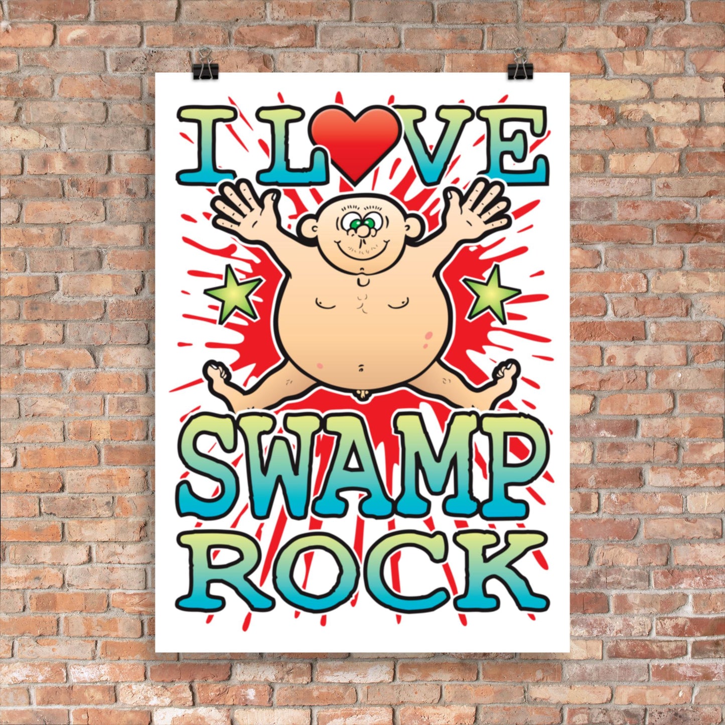 Swamp Rock 50x70cm Wall Art / Love Music Poster