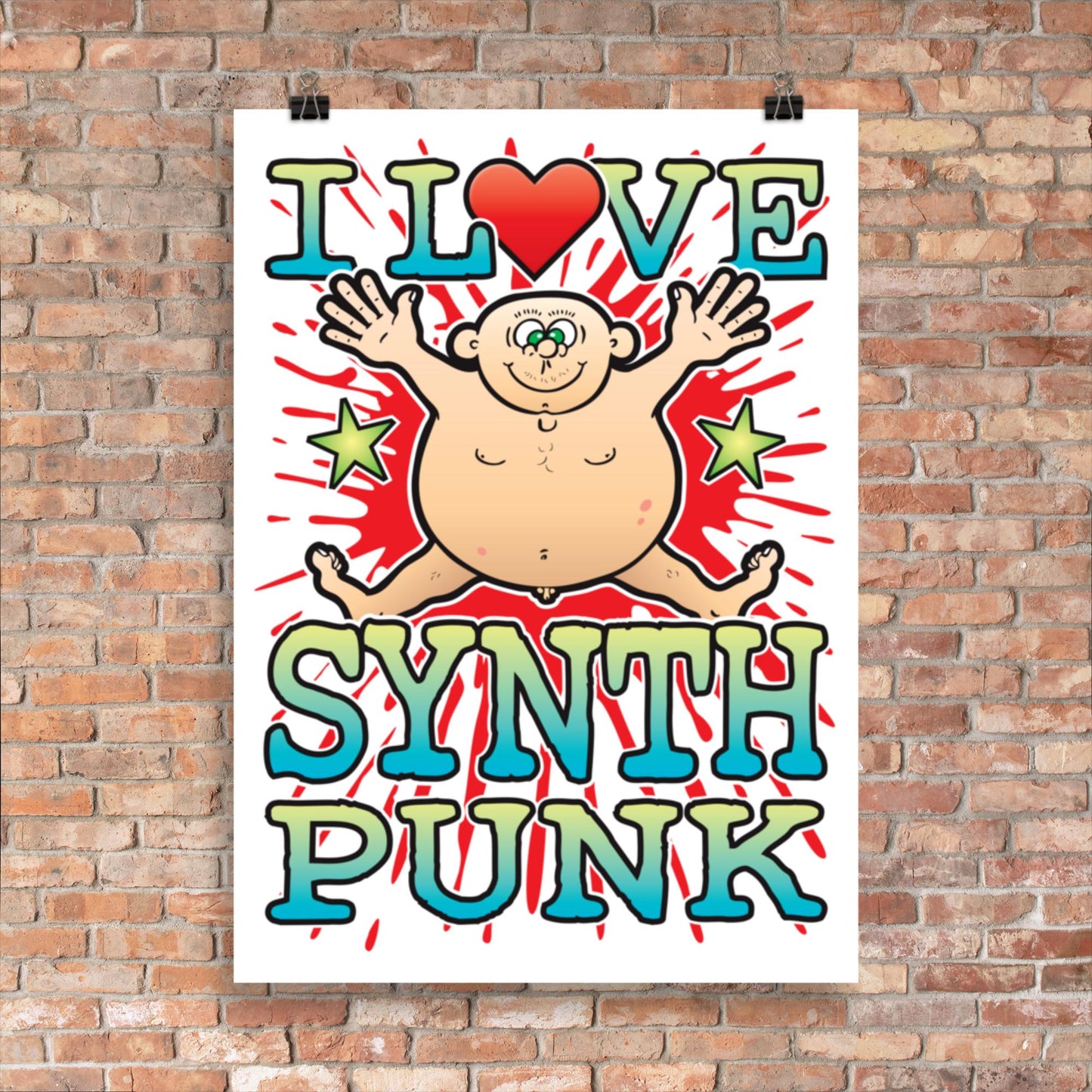 Synth Punk 50x70cm Wall Art / Love Music Poster
