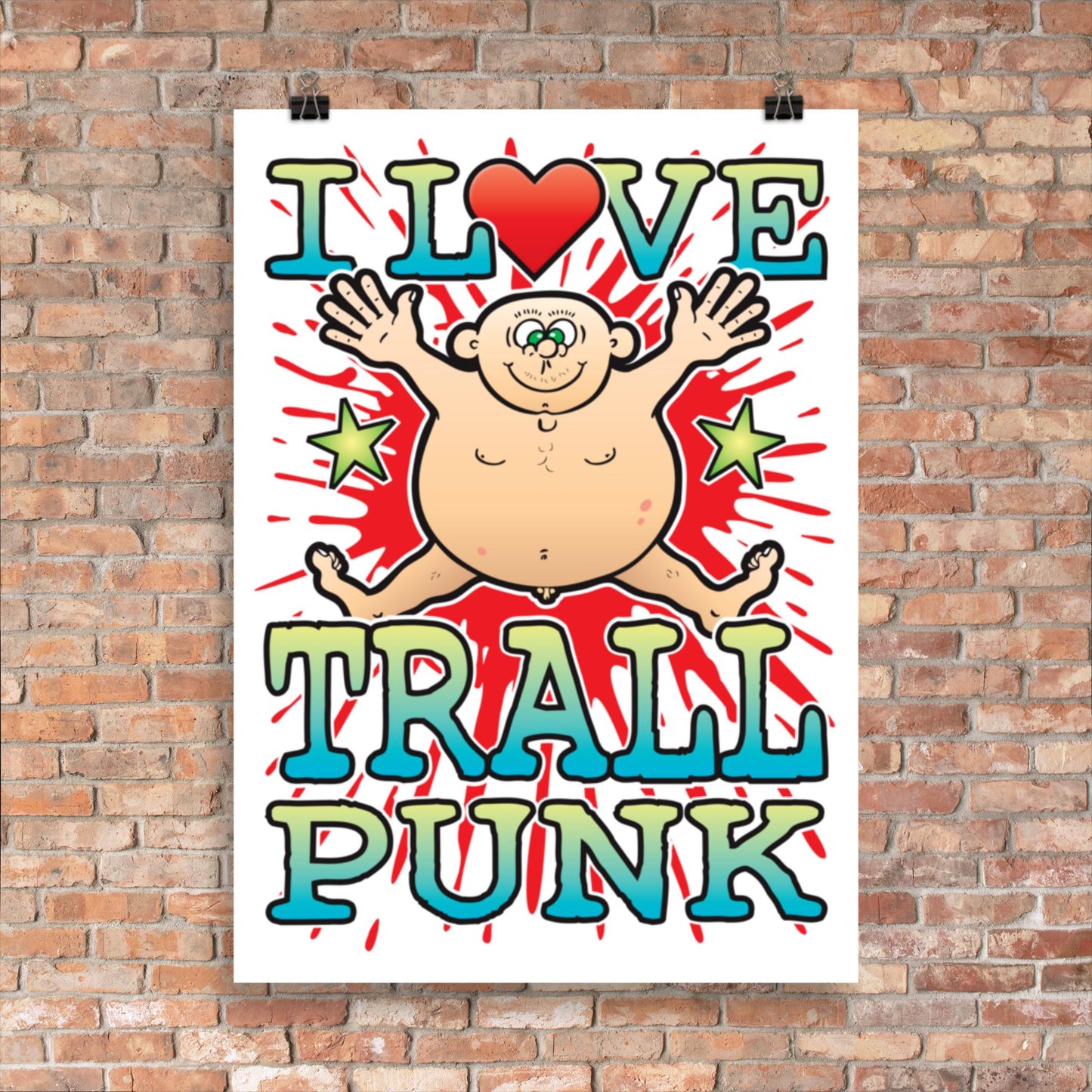 Trallpunk 50x70cm Wall Art / Love Music Poster