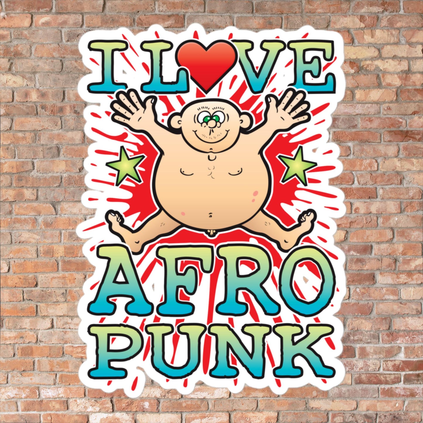 Afro Punk Vinyl Kiss-Cut Sticker / 14 x 10cm