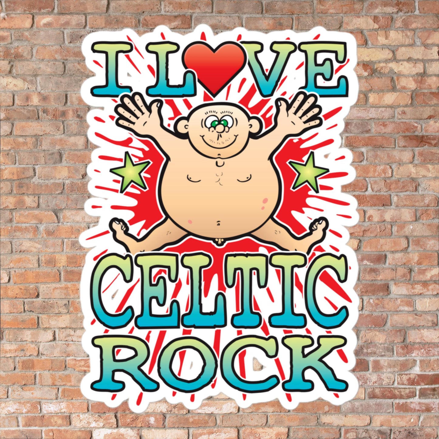 Celtic Rock Vinyl Kiss-Cut Sticker / 14 x 10cm