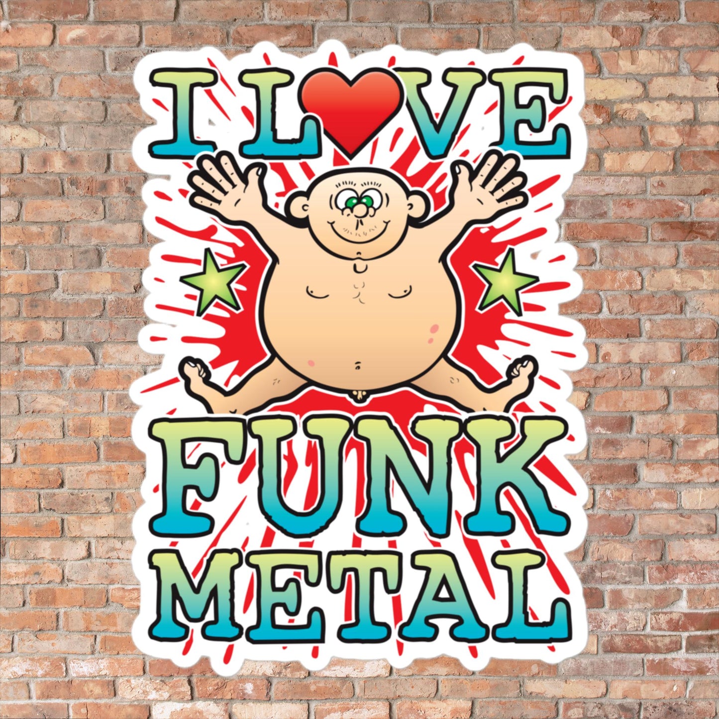 Funk Metal Vinyl Kiss-Cut Sticker / 14 x 10cm