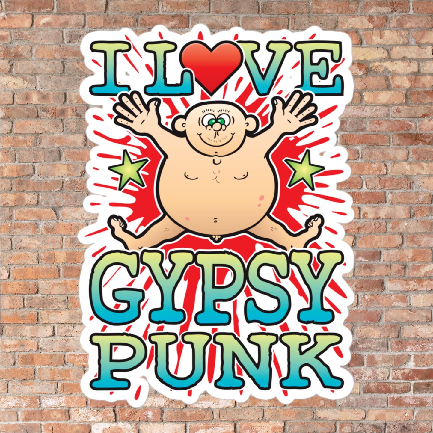 Gypsy Punk Vinyl Kiss-Cut Sticker / 14 x 10cm