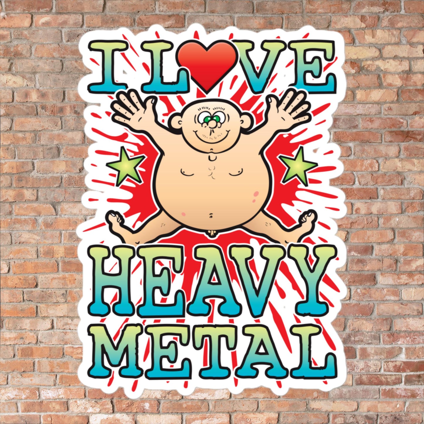 Heavy Metal Vinyl Kiss-Cut Sticker / 14 x 10cm