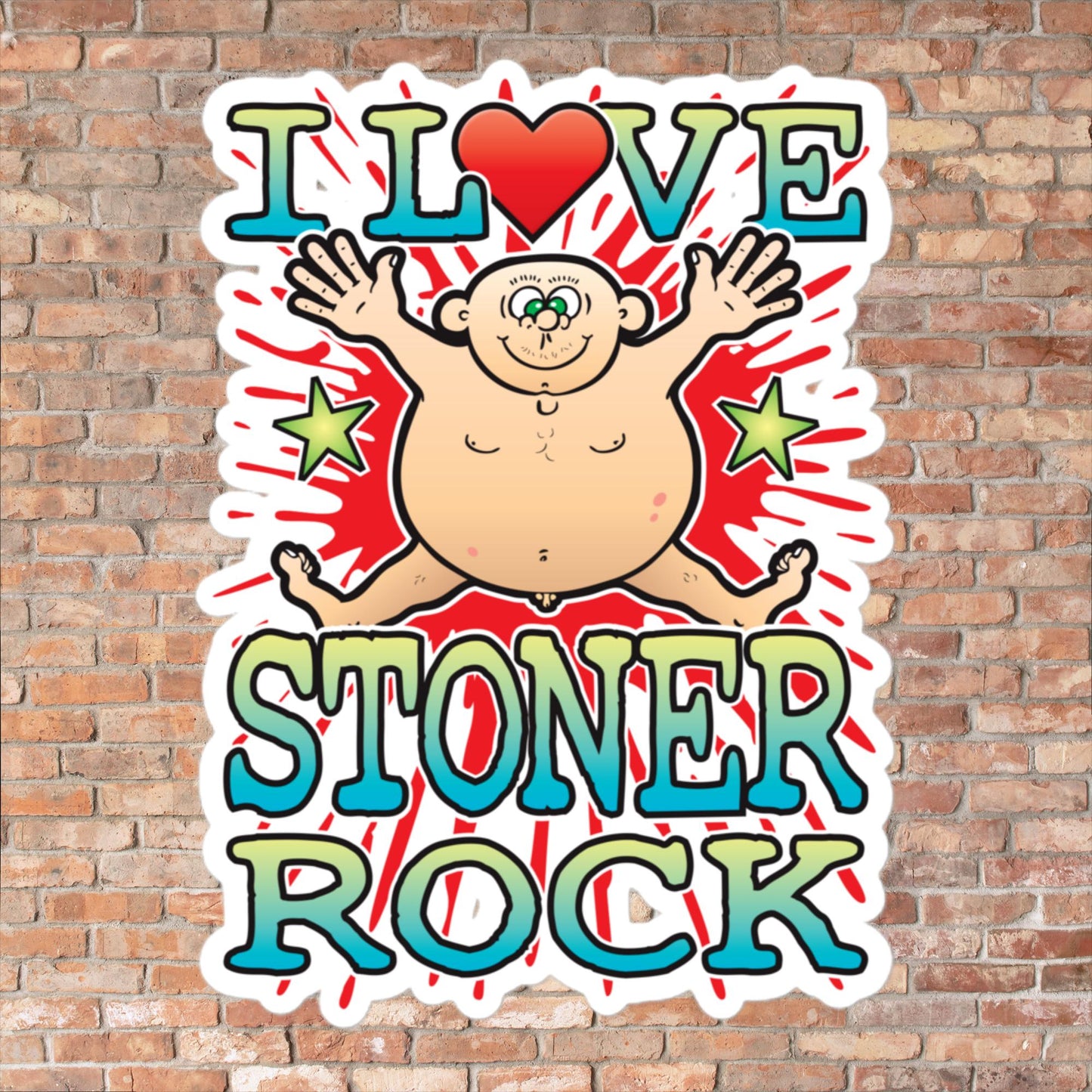 Stoner Rock Vinyl Kiss-Cut Sticker / 14 x 10cm