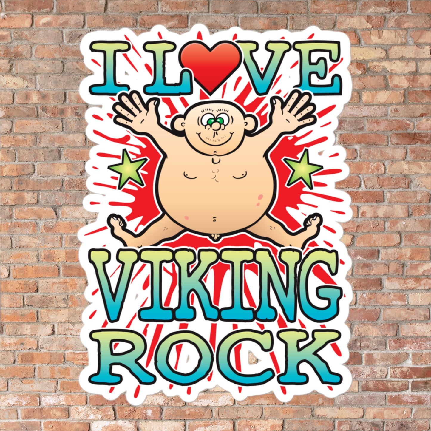 Viking Rock Vinyl Kiss-Cut Sticker / 14 x 10cm