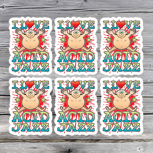 Acid Jazz Vinyl Kiss-Cut Stickers