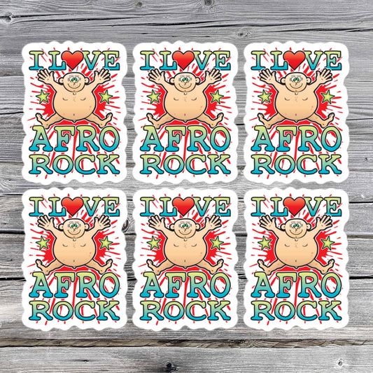 Afro Rock Vinyl Kiss-Cut Stickers