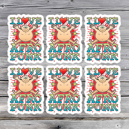 Afro Punk Vinyl Kiss-Cut Stickers