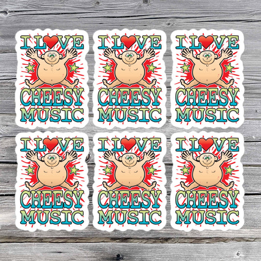 Cheesy Music Vinyl Kiss-Cut Stickers