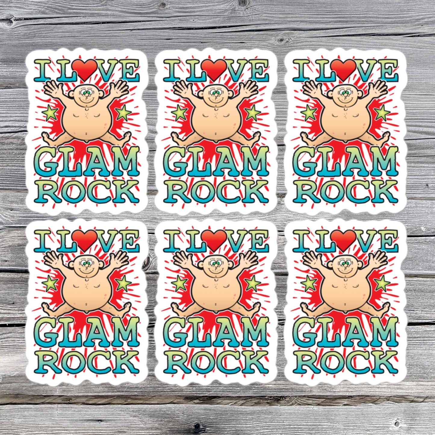 Glam Rock Vinyl Kiss-Cut Stickers