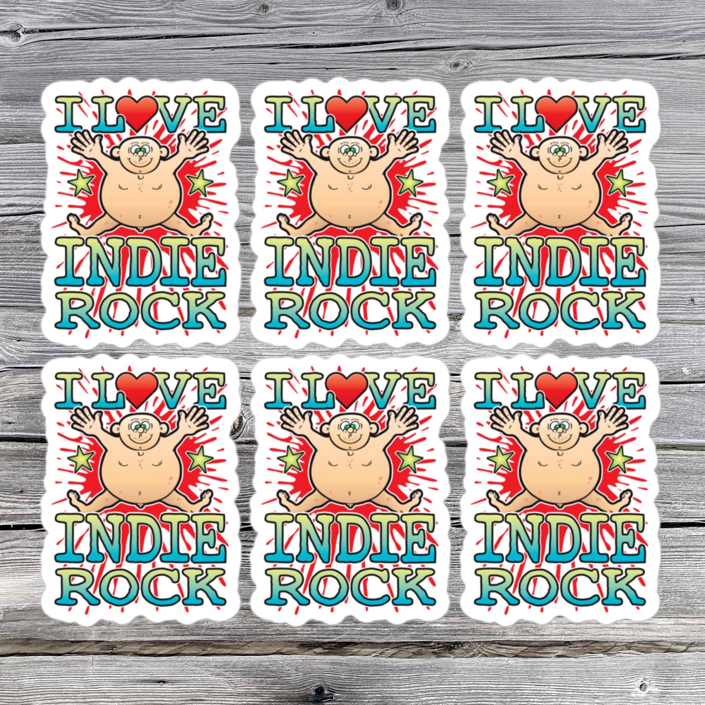 Indie Rock Vinyl Kiss-Cut Stickers