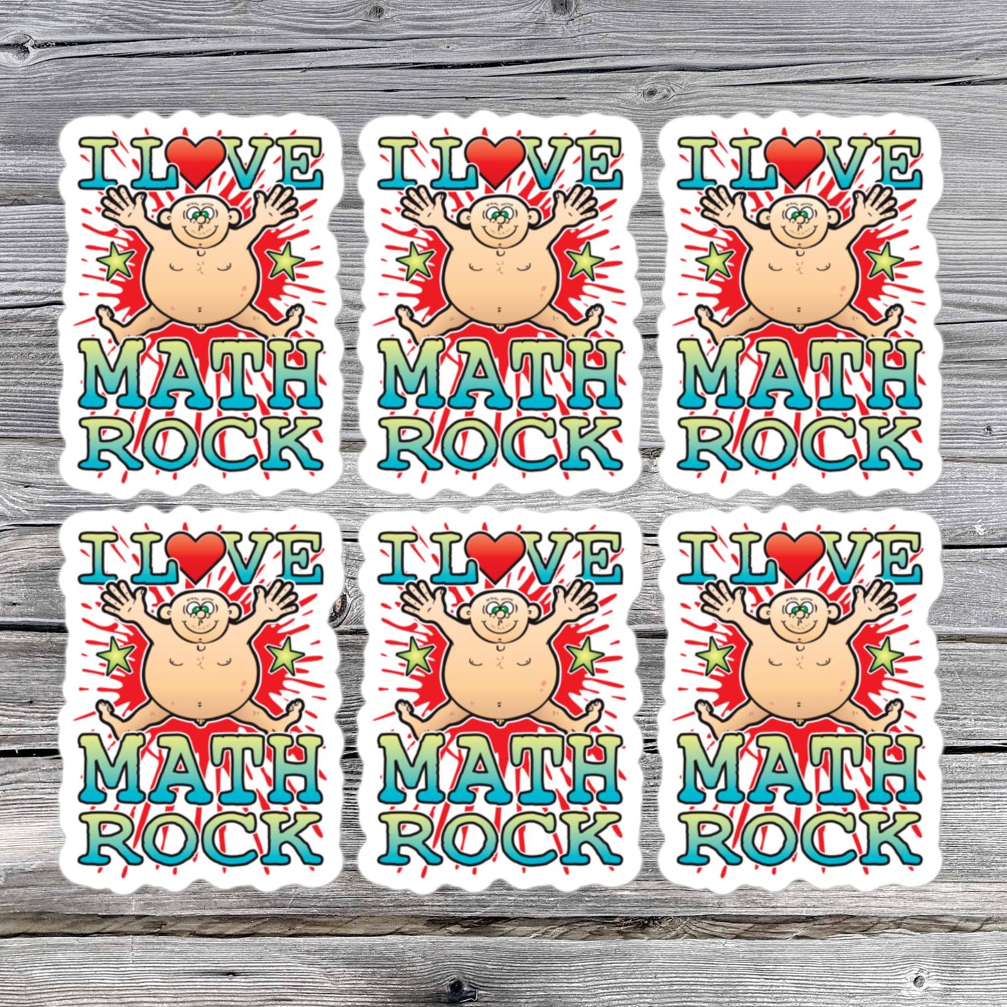 Math Rock Vinyl Kiss-Cut Stickers