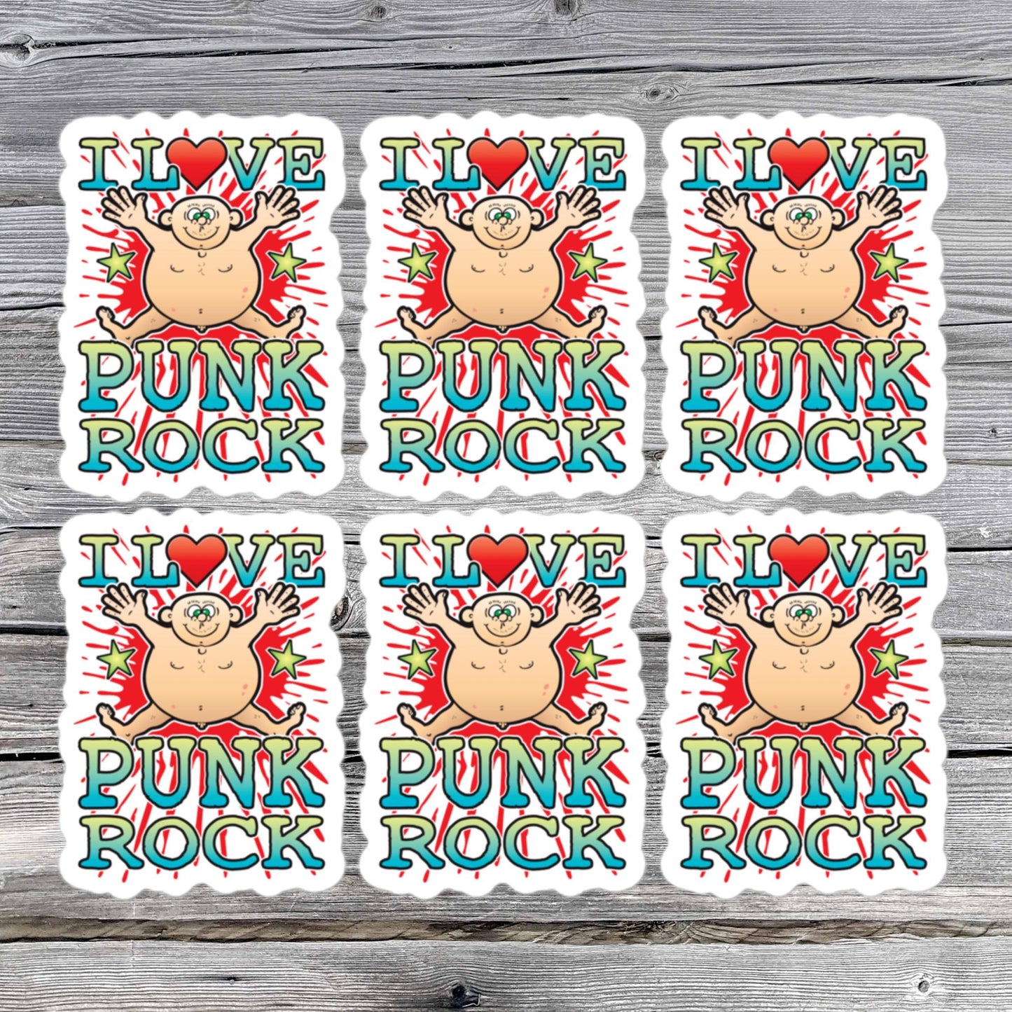 Punk Rock Vinyl Kiss-Cut Stickers