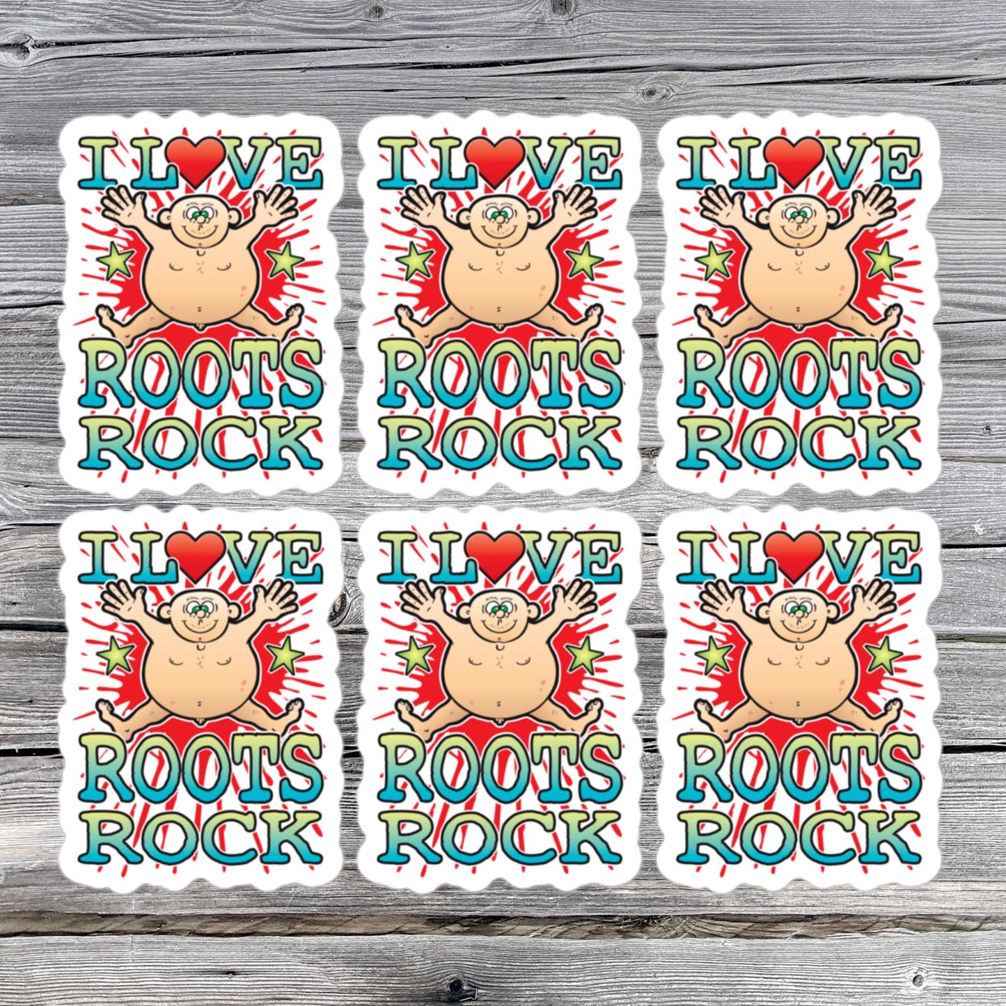 Roots Rock Vinyl Kiss-Cut Stickers