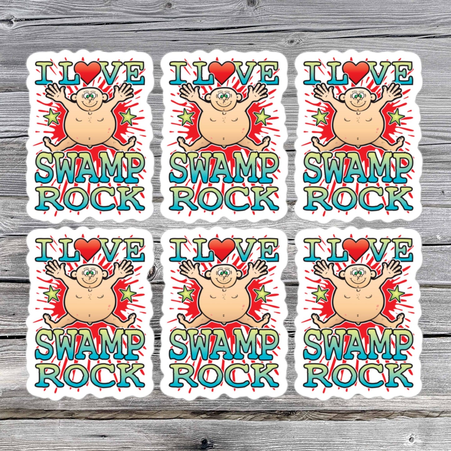 Swamp Rock Vinyl Kiss-Cut Stickers
