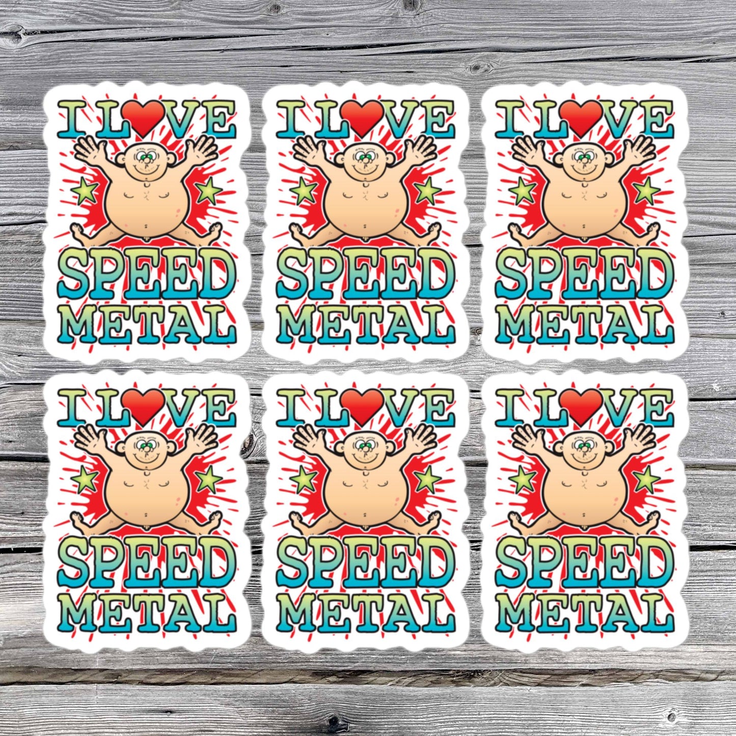 Speed Metal Vinyl Kiss-Cut Stickers