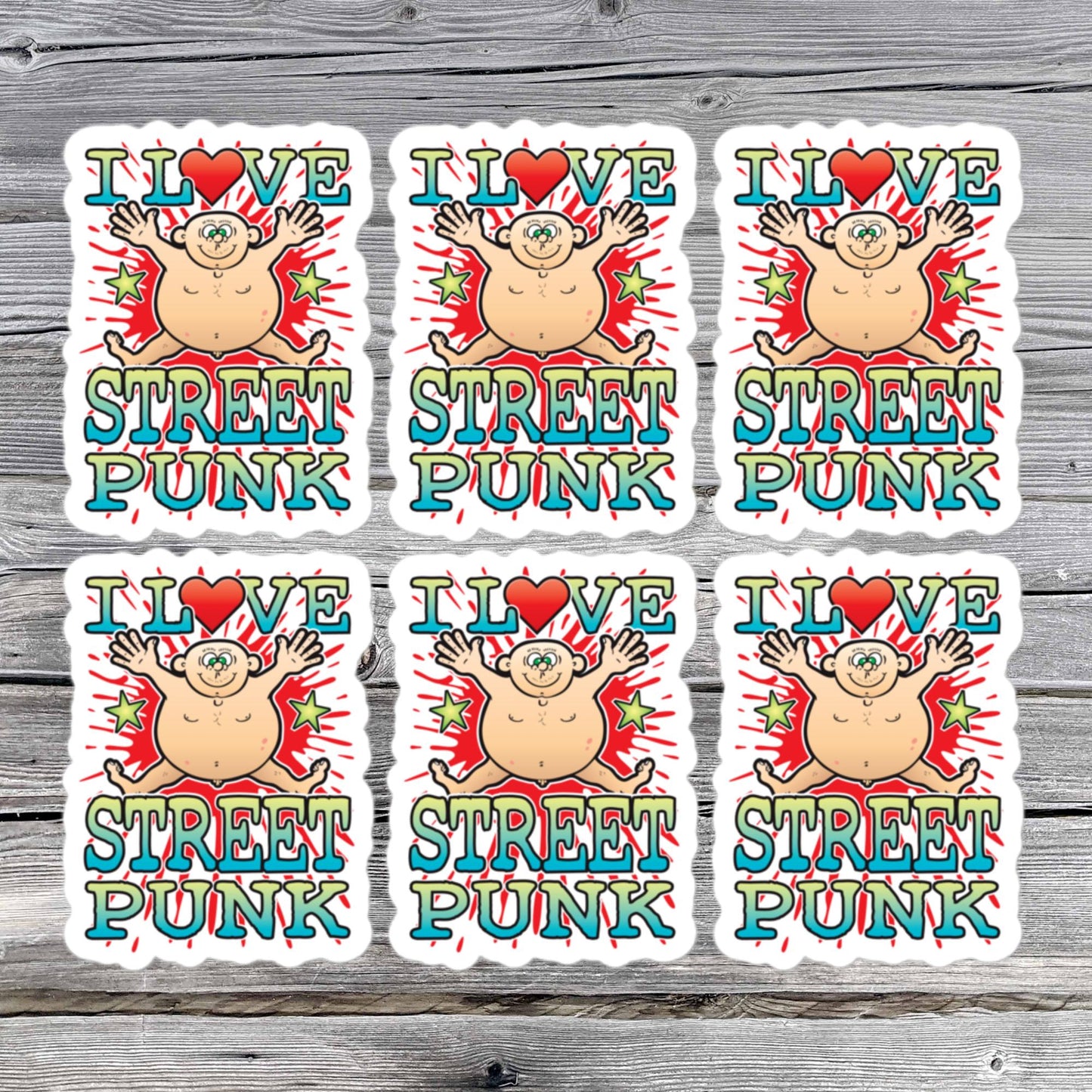 Street Punk Vinyl Kiss-Cut Stickers