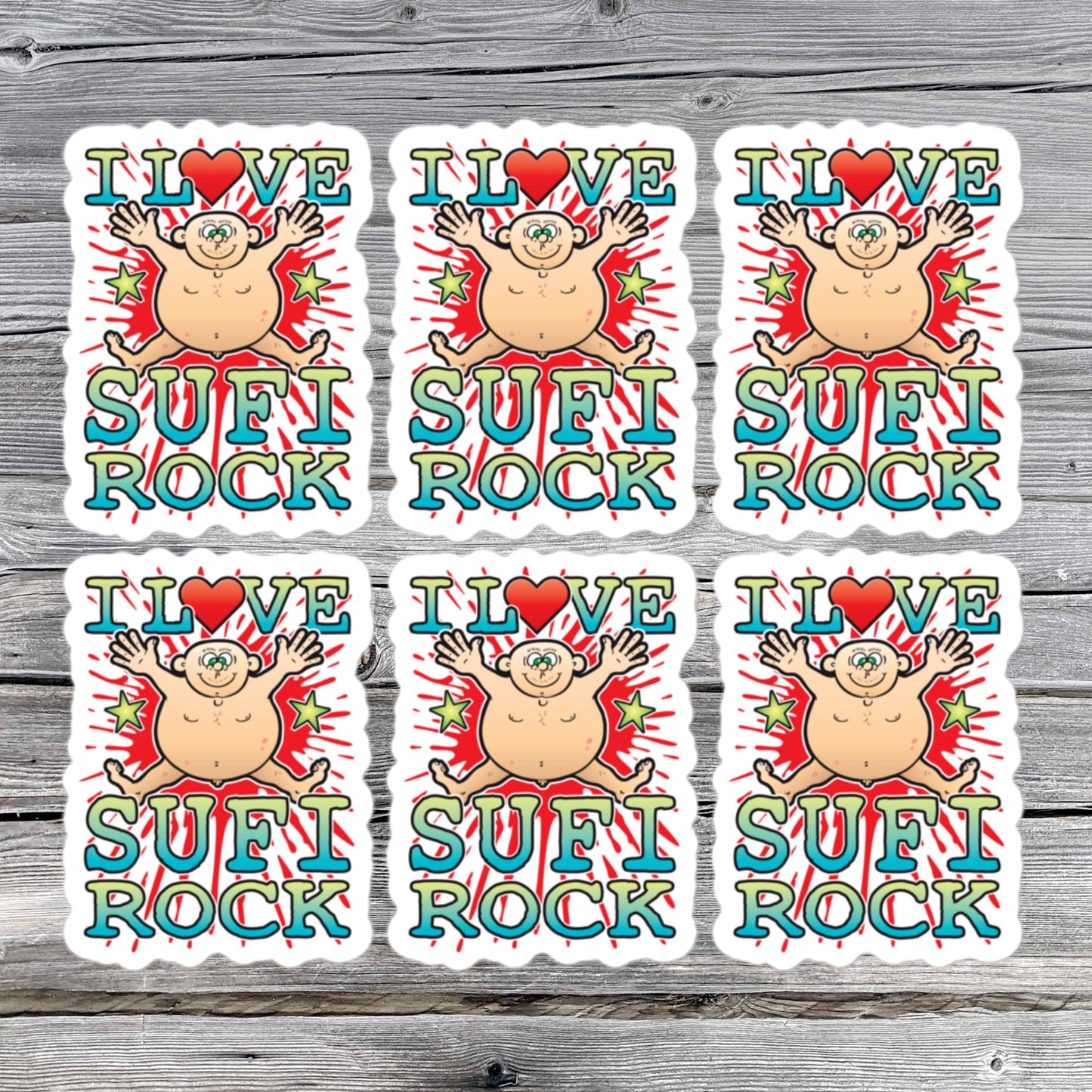 Sufi Rock Vinyl Kiss-Cut Stickers