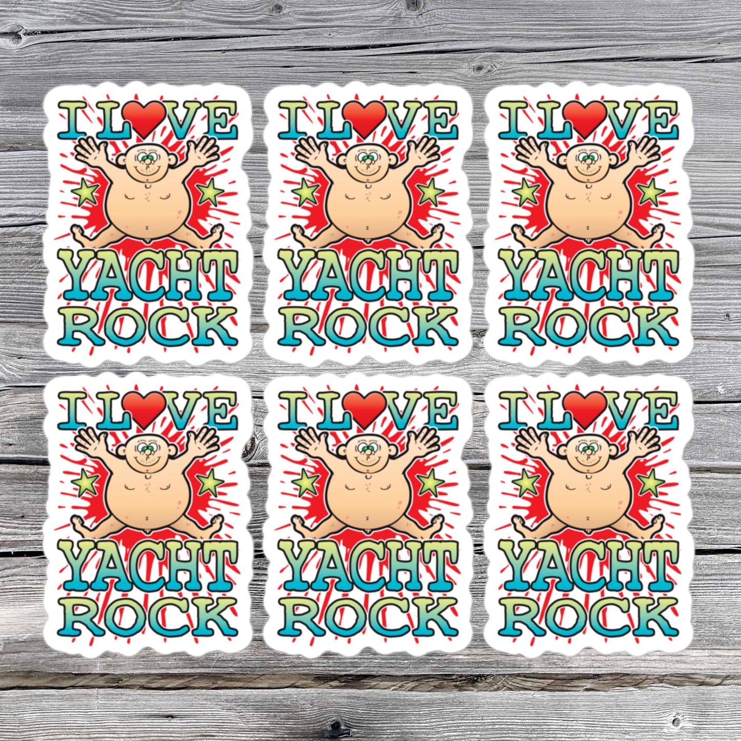 Yacht Rock Vinyl Kiss-Cut Stickers